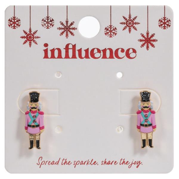 CHRISTMAS NUTCRACKER POST EARRING