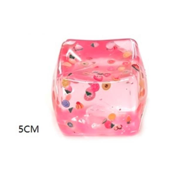GLITTER CUBE SQUISHY SQUEEZE TOY (12 UNITS)