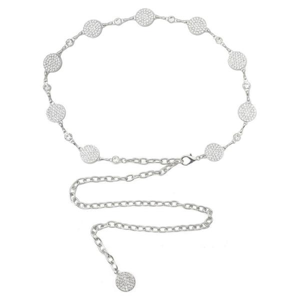 DOT AND PAVE DISC LINK CHAIN BELT