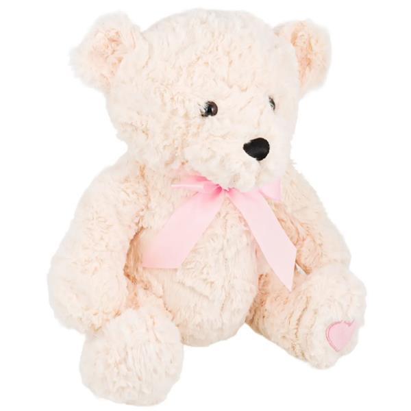 TEDDY BEAR WITH PINK BOW PLUSH TOY