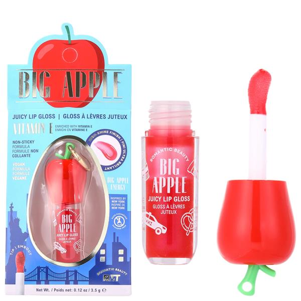 ROMANTIC BEAUTY BIG APPLE JUICY LIP GLOSS (12 UNITS)