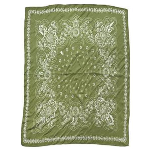 MEDALLION BANDANA PRINT SILKY BANDANA SQUARE NECK SCARF